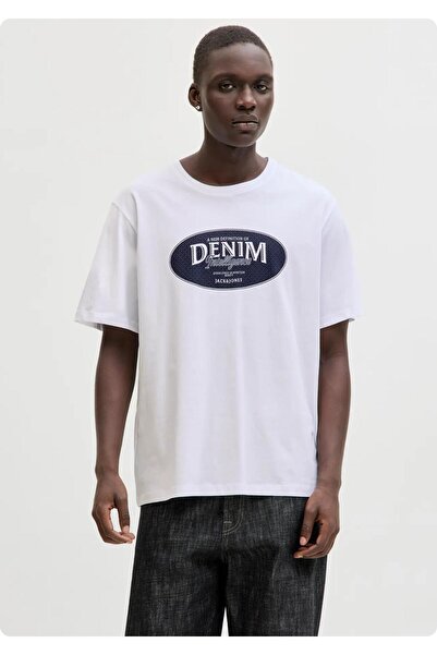 Jack & Jones JACK&JONES 12290417 JJEDOVER DENIM MAJICA BEZ KRAJKA SA KRATKIM ...