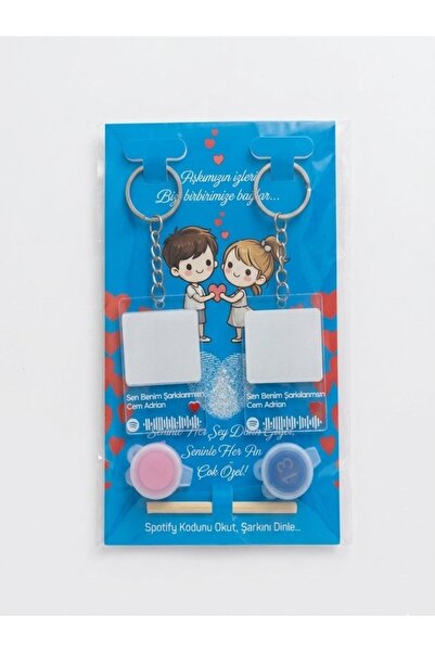 deryora Spotifay Set of 2 Fingerprint Couple Keychains Lover Keychain Friend ...