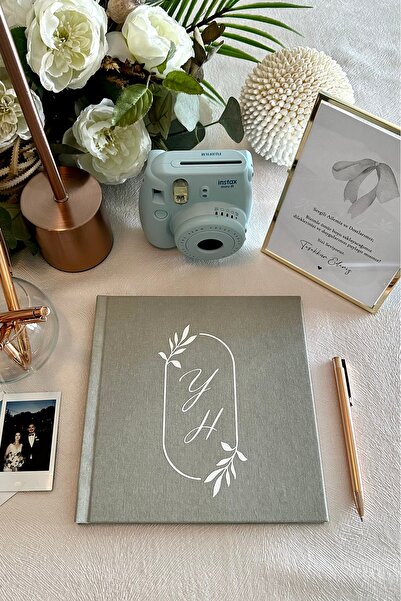 Norm Design SET | Kişiye Özel Düğün Anı Defteri SETİ – Keten Kapak | KALEM + ...