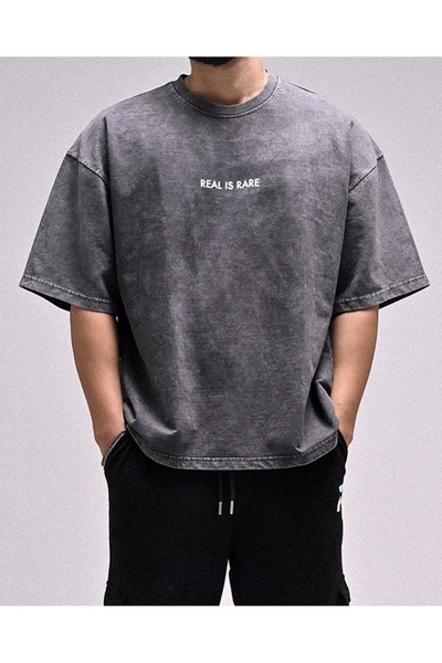 ZEMLİYA Μπλουζάκι με στάμπα, κορυφαίας ποιότητας, vintage πλυμένο, στυλ δρόμο...