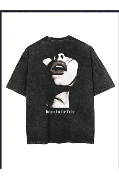 bellanova Μπλουζάκι με στάμπα, κορυφαίας ποιότητας, vintage πλυμένο, στυλ δρό...