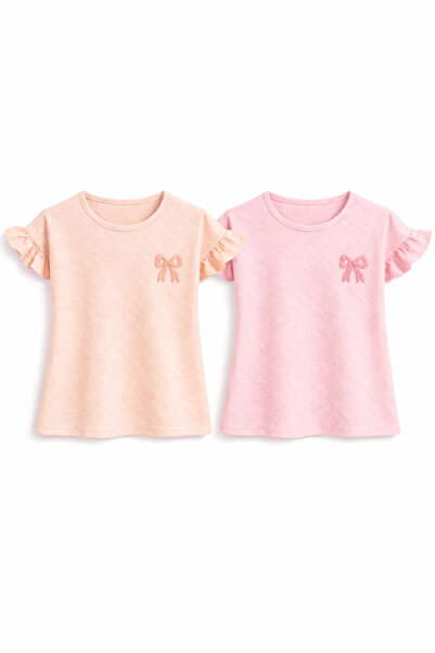 mini kanka Σετ μπλουζάκια για κορίτσια 2 τεμαχίων, 8-12 ετών, με παστέλ μανίκ...