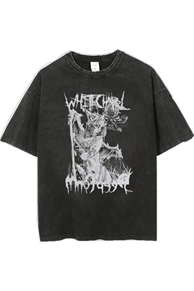 ZEMLİYA Μπλουζάκι με στάμπα, κορυφαίας ποιότητας, vintage πλυμένο, στυλ δρόμο...