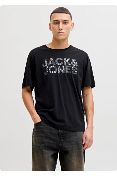 Jack & Jones JACK&JONES 12288536 JJEJEFF LOGO MAJICA 0 OVALNI KRATKI RUKAV