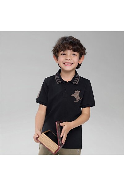 Giordano قميص بولو نابليون ذو تصميم نحيف للأطفال