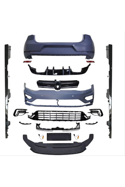AksoyTuning Volkswagen Golf 7 Uyumlu Yedek Parça Golf 7,5 R Ön Tampon