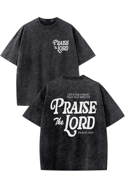 LAND MODA Μπλουζάκι με στάμπα, κορυφαίας ποιότητας, vintage πλυμένο, στυλ δρό...