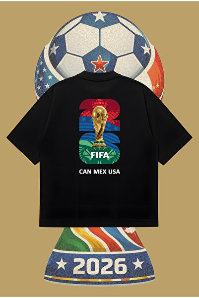 PURE POWER Fifa Wc26 Kupa Oversize Boxy Fit Unisex 100% Cotton Tshirt – Print...