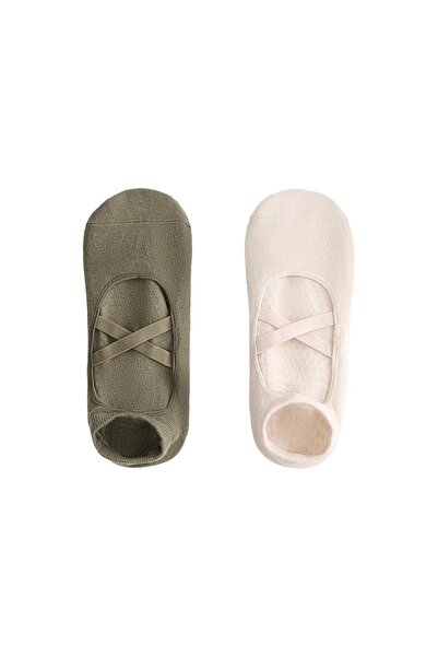 Oysho 2'li yoga ve pilates sneaker çorap paketi