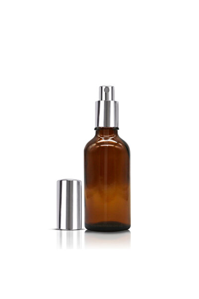 Aroma Expert Sticlă maro din sticlă 50 ml, pulverizator argintiu