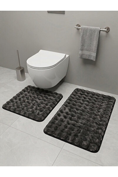 Günilla Home Buble 2li Banyo Paspas Takımı Kaymaz Taban Makinada Yıkanabilir ...