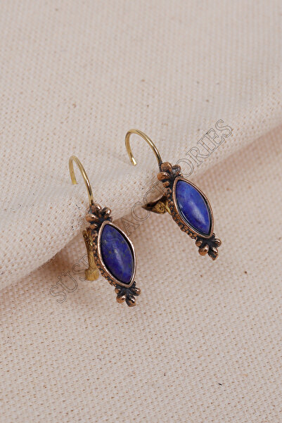 Süspüs Accessories أقراط صغيرة أصلية من حجر اللازورد