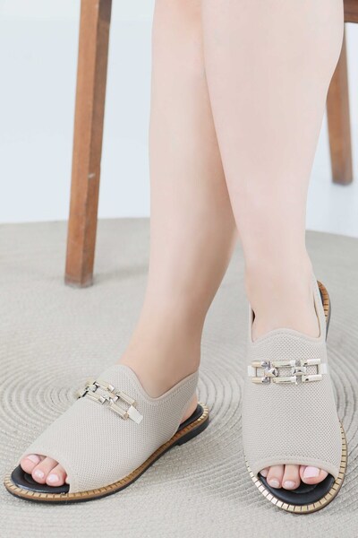 TOFİSA Γυναικεία σανδάλια με αγκράφα από βιζόν - 27443