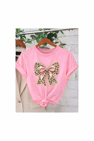By Layina Leopard Printed Women's Plus Size Oversize T-Shirt / T-Shirt