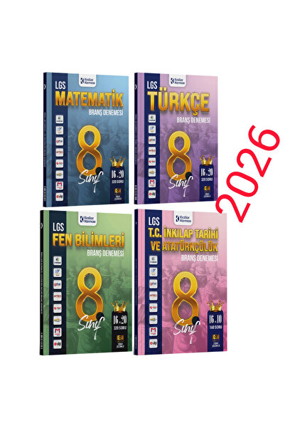 Krallar Karması 8. sınıf Fen Türkçe Matematik İnkılap Deneme Seti