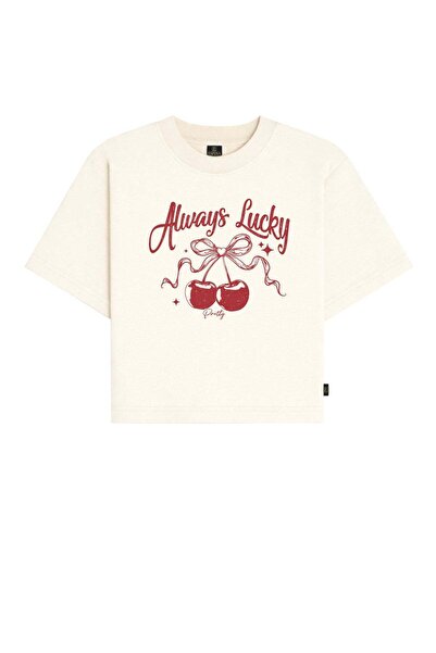 Espina Premium تي شيرت قصير مطبوع عليه Always Lucky Cherry