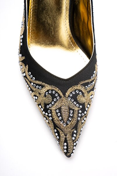 La Vivien Women's Stylish Patterned Special Edition Pointed Toe Open Back Eve...