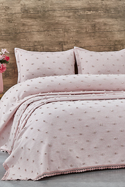 EvienHome Σετ βαμβακερό κάλυμμα κρεβατιού με δαντέλα, διπλό σετ πικέ 3 τεμαχί...