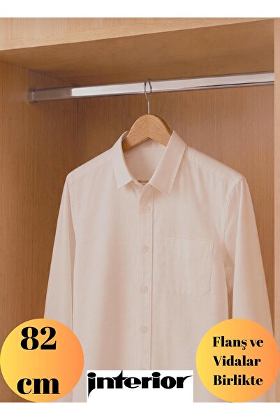 Mobilyap Interior - Dolap İçi Oval Krom Askı Borusu( Askı Borusu + flanş + vi...