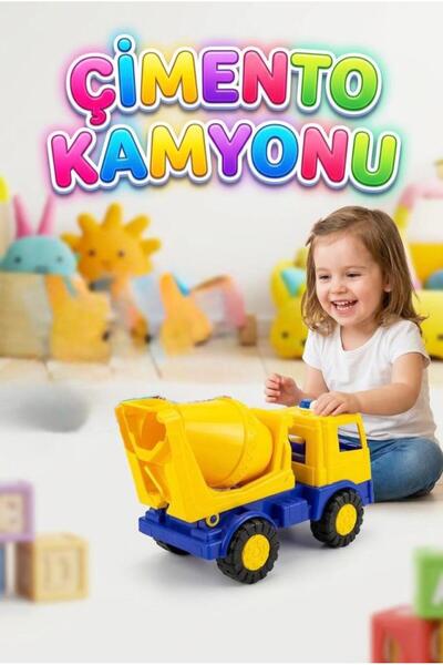 Tıfıl Toys İttirmeli Döndürülebilir Mikserli 20cm Eğitici İnşaat İş Makinası ...