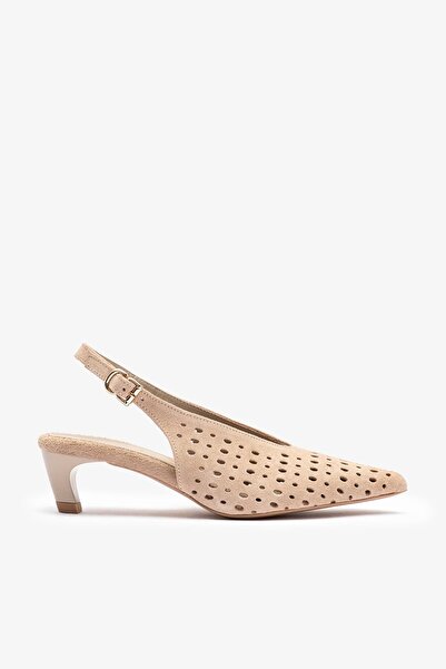 Louis Cardy Γυναικεία δερμάτινα παπούτσια με τακούνι Winky Beige Suede