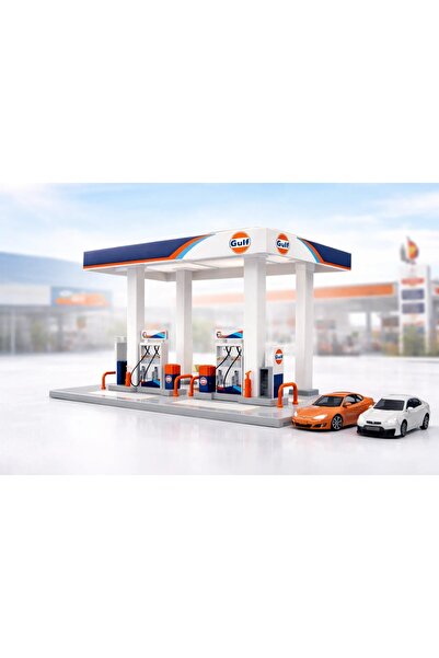 TOYKO CCA 1:64 Gulf Oil Gas Station Diorama