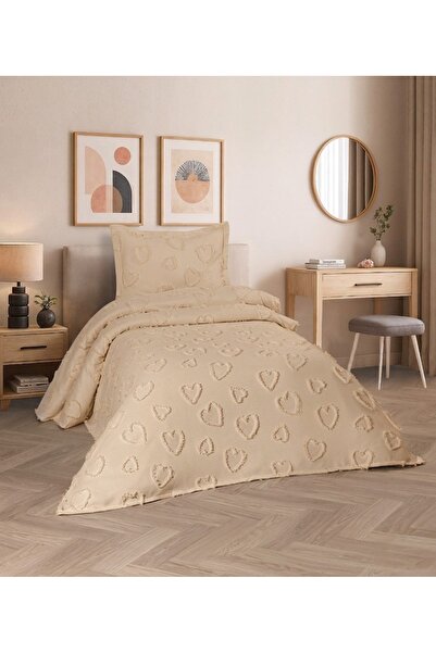 D'NISS HOME Κάλυμμα κρεβατιού Heart 2 τεμαχίων για μονό κρεβάτι