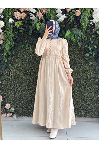 Moda Fatma Pamuklu keten elbise