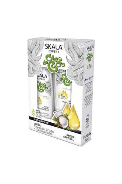 SKALA مجموعة شامبو وبلسم زيت جوز الهند - 325 مل