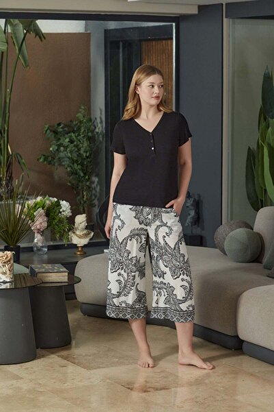 Cossy By Aqua Σετ Πιτζάμες Κάπρι με Κοντά Μανίκια CossybyAqua 26560-38