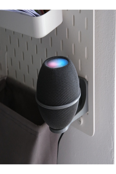 Zaru Concept Beyaz Homepod Mini Akıllı Hoparlör SKADIS Uyumlu Askı Aparatı – Skadis Askı Standı