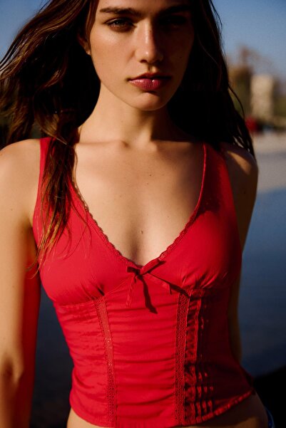 Bershka Dantelli askılı top