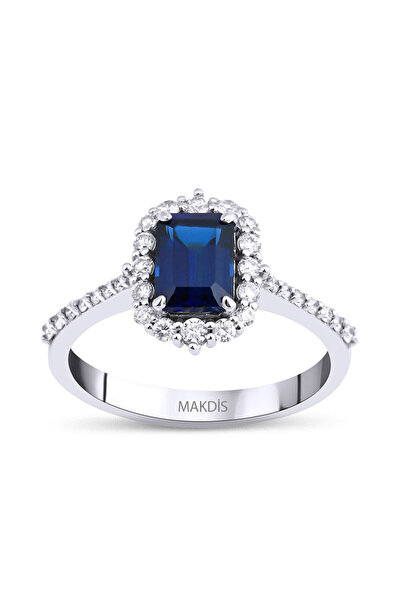 1.65 Karat Safir Pırlanta Yüzük