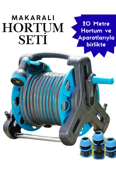 KAYRA LEATHER CRAFT Makaralı Hortum Seti 20 Metre Bahçe Sulama ve Araç Yıkama...