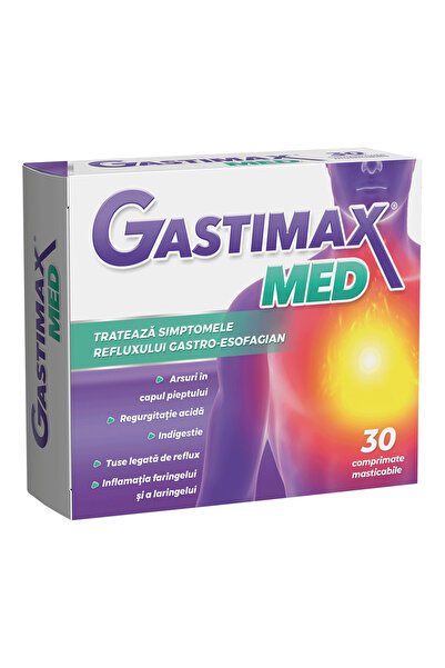 Fiterman Pharma GASTIMAX MED 3 συσκευασίες των 10 μασώμενων δισκίων