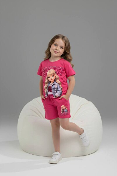 Yağmur Giyim PJKSKT Sweet Candy Girl Σετ με κοντομάνικο μπλουζάκι και σορτς μ...