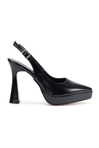 La Vivien Women's Platform Heeled Pointed Toe Open Back Stylish Evening Dress...