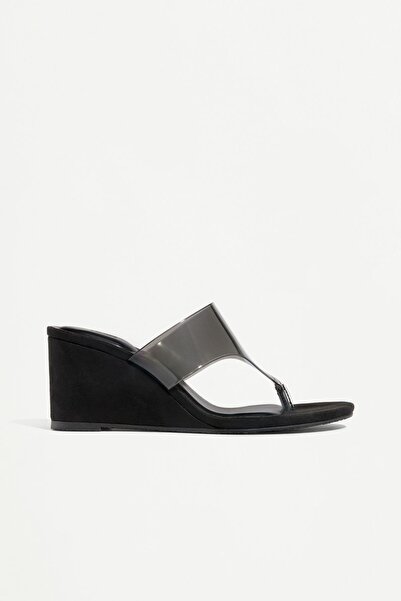 LEFTIES Vinil platform sandalet