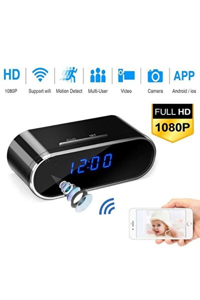 Generic Full HD Wireless Table Clock with Night Vision IP Camera Rechargeable...