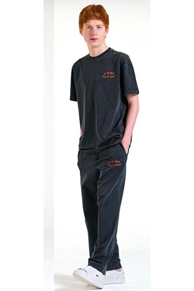 LOCO LOCO Limi Young Boy Soft Texture Washable Combed Cotton Loose Pants T-Sh...