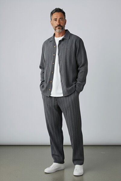 Altamira Ανδρικό Μαύρο Σετ Παντελόνι και Πουκάμισο Pablo