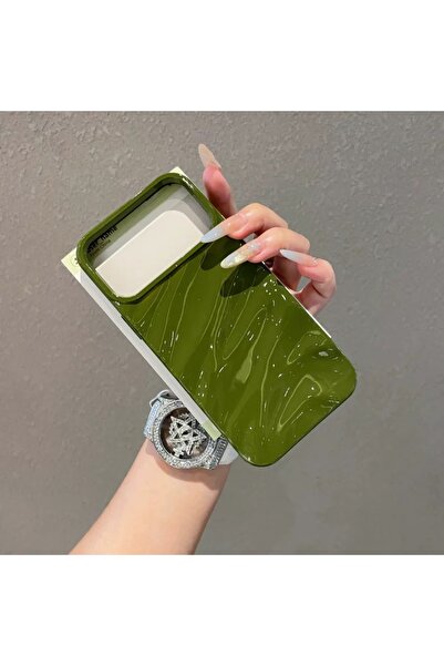 EDELFU iPhone 17 Pro - Dalgalı Bordo Desenli Koruyucu Silikon Yumuşak Parlak ...