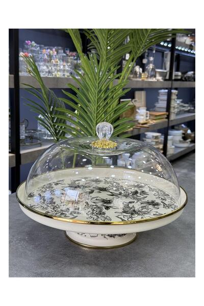 Doğudeko Luxury Enamel Sctis Garden Covered Cake Pan