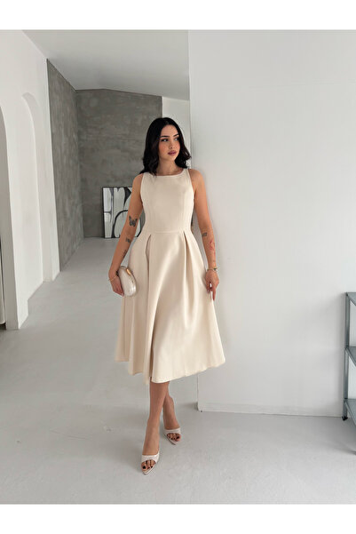 Noi Belis Φόρεμα μίντι μήκους μέχρι τη μέση, σε γραμμή Α, υφαντό SS26EL0013