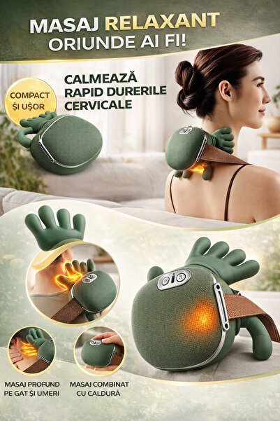 RelaxU Aparat multifunctional masaj pentru spate 4D RelaXu, 3 Intensiitati ma...