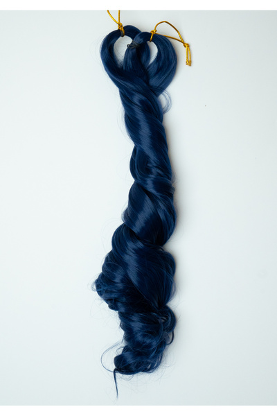 GOLEN Hair French Curls Braiding Hair 22 Inches Dark Blue – French Curl Braiding Hair