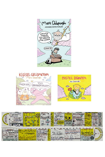 Komik Şeyler Mert Dolapçıoğlu 3'lü Set / Adanmış Karikatürler - Kişisel Geliş...