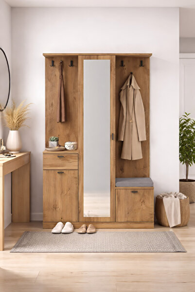 SARMOBİ Harmony Portmanto Vestiyer Ayakkabılık 106x190x39 cm - Modern Tasarım