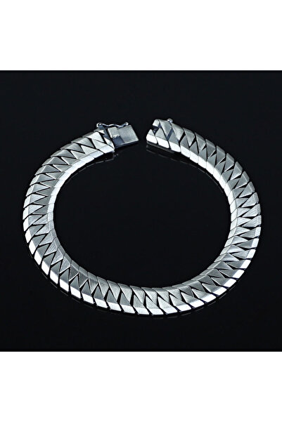 Mercan Silver 925 Ayar Gümüş 10MM Oksitli Erkek Gurmet Bileklik