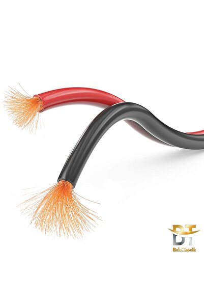BekaTronik 2x0.75 Elektrik Hoparlör Kordon Kablosu 100 Metre Siyah